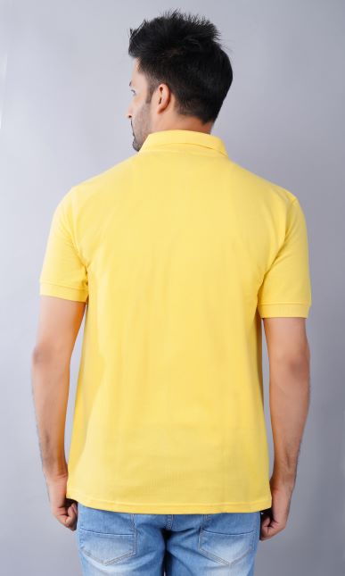 EPG Half Sleeve's Pure Cotton Men's Polo T Shirt  - Yellow