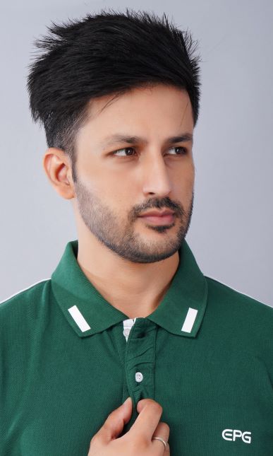 EPG Half Sleeve's Pure Cotton Men's Polo T Shirt - Bottle Green