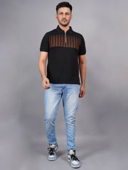 EPG Half Sleeve's Pure Cotton Men's Polo T Shirt  - Black