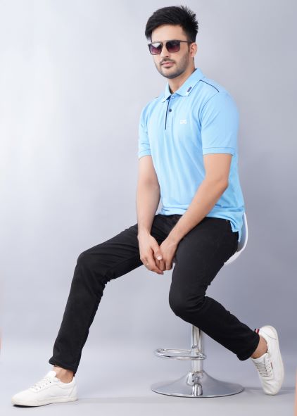 Blue polo cheap shirt combination