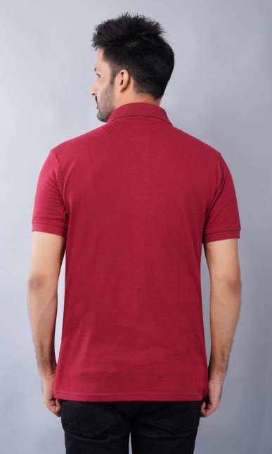 EPG Half Sleeve's Pure Cotton Men's Polo T Shirt - Maroon