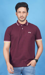 EPG Cotton Lycra Men's Polo T Shirt - Wine