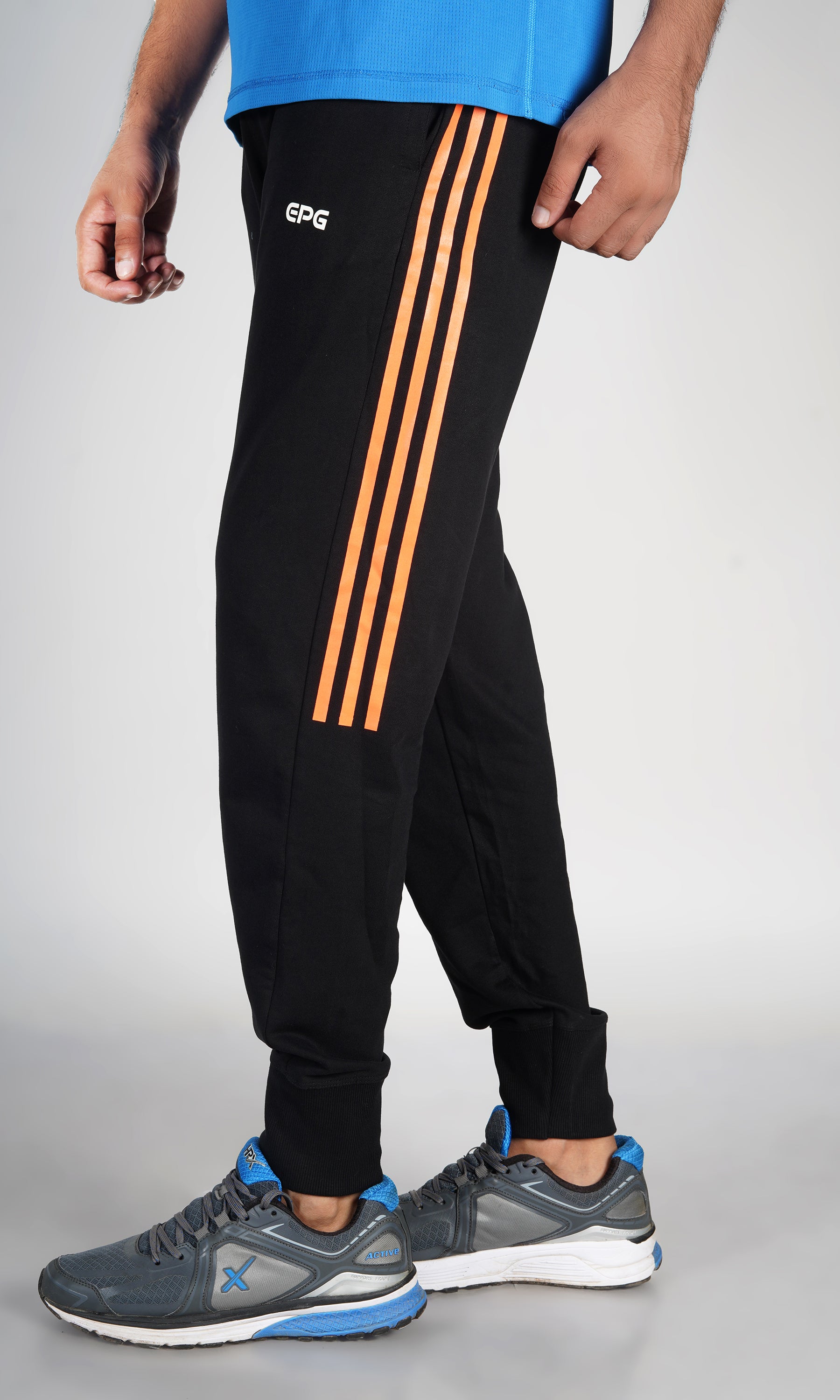Hype Skinny Joggers In Black With Orange Stripe for Men  Lyst