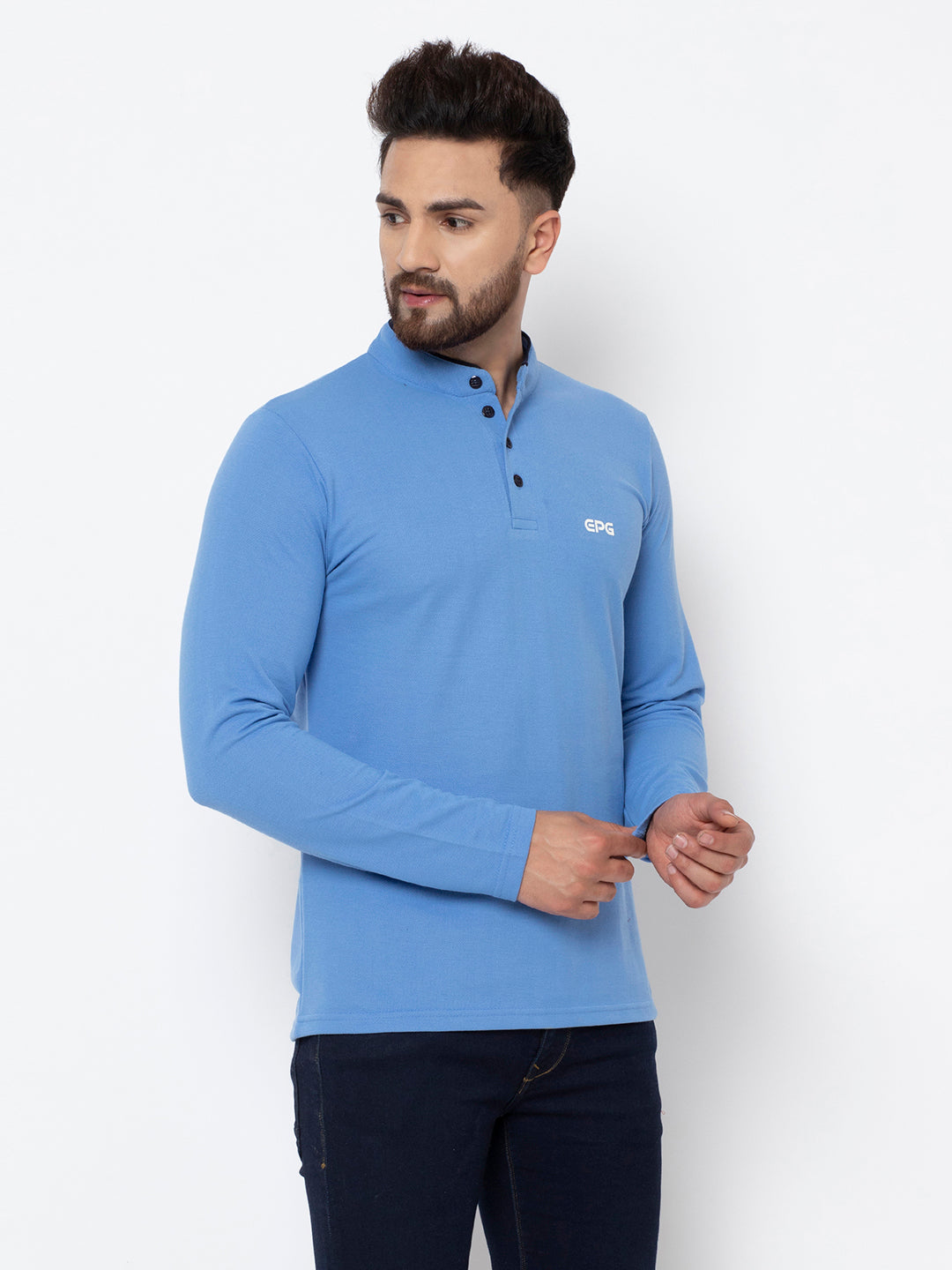 Collar t shirt outlet blue