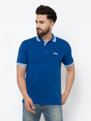 EPG Cotton Men's Polo  ( Collar ) T Shirt - Potomac ( Royal ) Blue