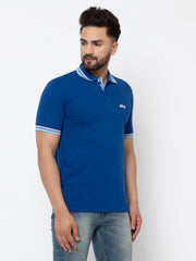 EPG Cotton Men's Polo  ( Collar ) T Shirt - Potomac ( Royal ) Blue