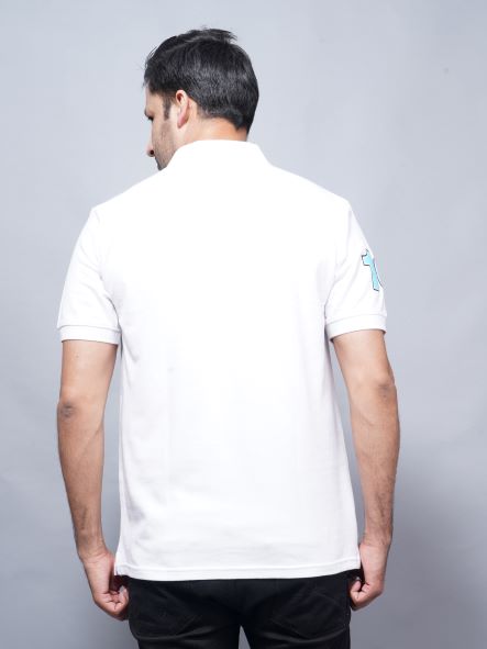 EPG Half Sleeve's Pure Cotton  Men's Polo T Shirt - White